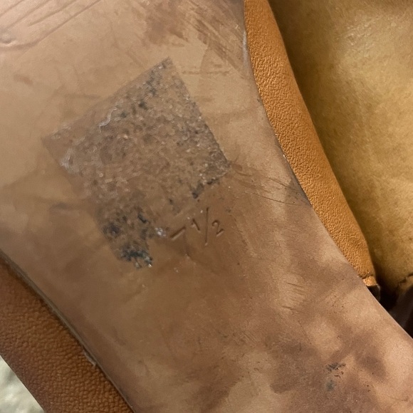 Madewell The Cary Stacked Heel Leather Slingback Sandal sz 7.5 - Picture 7 of 12